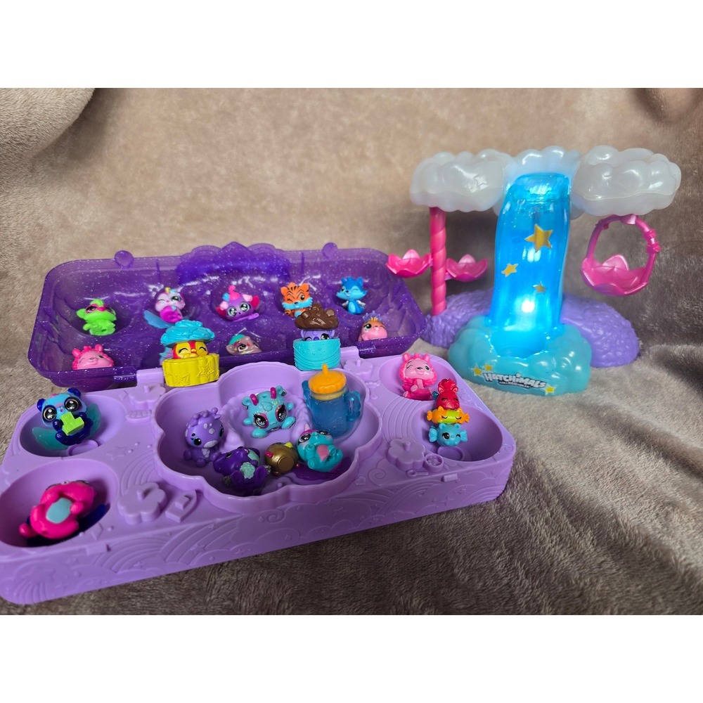 Hatchimals CollEGGtibles Nursery Playset Light Up Waterfall Egg Carton Lot
